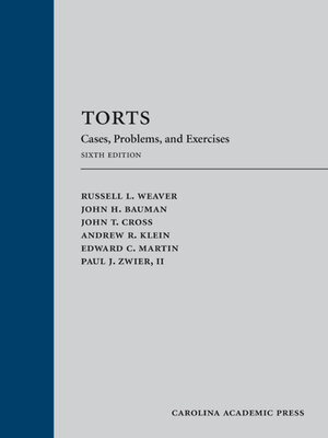 cover image of Torts: Cases, Problems, and Exercises